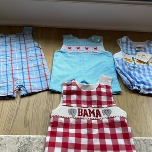 Four adorably baby boy outfits for summer. 3M. One new with tags!
